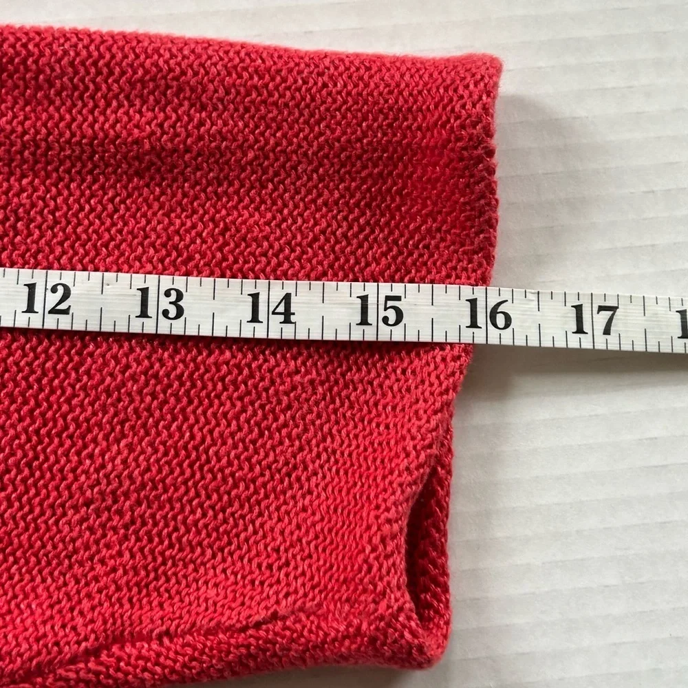 Eileen Fisher 100% hemp coral color  cardigan MED